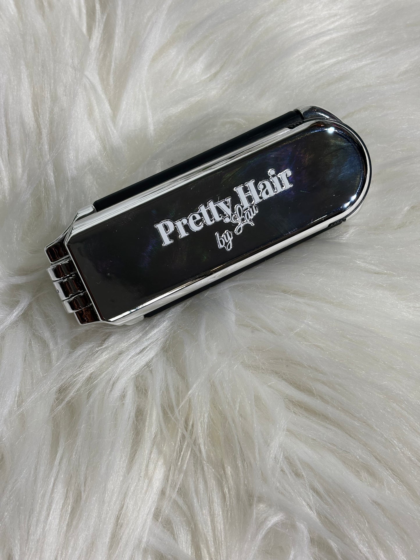 Brosse à cheveux pliable double face avec miroir