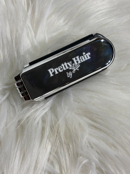 Brosse à cheveux pliable double face avec miroir